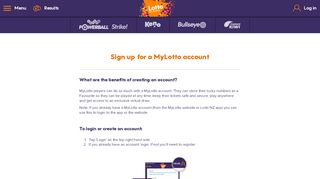 
                            10. Registration and Login - MyLotto