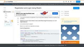 
                            9. Registration and Login Using Realm - Stack Overflow