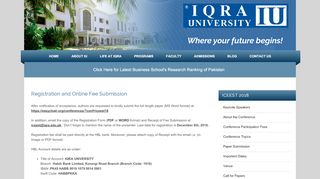 
                            4. Registration and Online Fee Submission – Iqra University