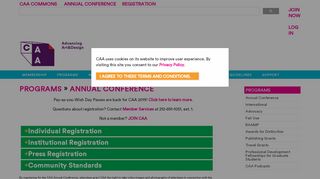 
                            9. Registration - Annual Conference | Programs | CAA