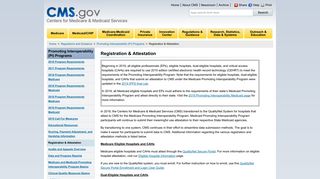 
                            3. Registration & Attestation - Centers for Medicare & Medicaid Services