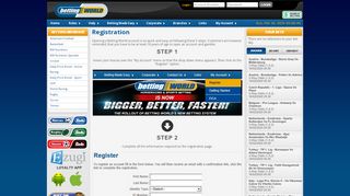 
                            8. Registration - Betting World