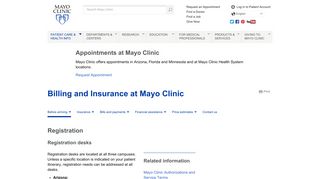 
                            10. Registration - Billing and Insurance at Mayo Clinic - Billing – Insurance ...