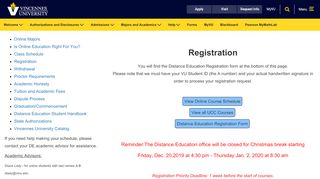 
                            11. Registration - Distance Education - Vincennes University
