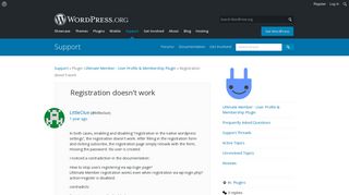 
                            4. Registration doesn't work | WordPress.org
