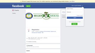 
                            5. Registration - Facebook