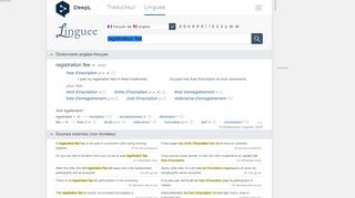
                            4. registration fee - Traduction française – Linguee