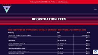 
                            5. Registration Fees - SMACC Sydney