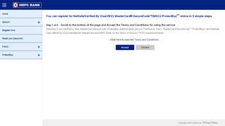 
                            6. Registration for NetSafe and VBV / MasterCard SecureCode ...