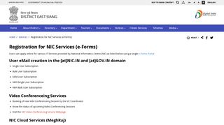
                            11. Registration for NIC Services (e-Forms) | District East Siang ...