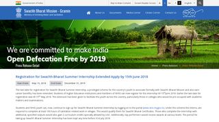 
                            1. Registration for Swachh Bharat Summer Internship Extended Apply ...