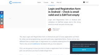 
                            4. Registration form in Android (Check if email is valid and if EditText is ...