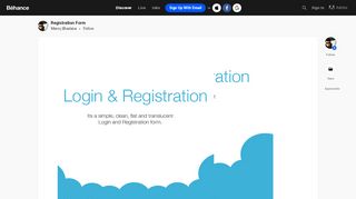 
                            7. Registration Form on Behance