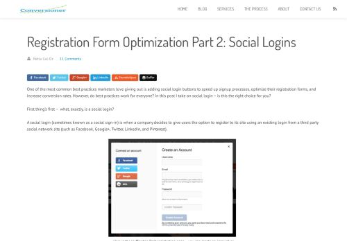 
                            9. Registration Form Optimization: Social Logins - Conversioner