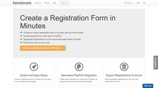 
                            12. Registration Form with PayPal - FormSmarts