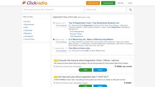 
                            6. registration free online jobs - Clickindia
