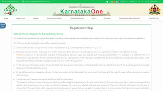 
                            5. Registration Help Help On How to Register for Karnataka One Portal ...