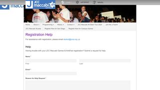 
                            10. Registration Help - JCC Maccabi Games