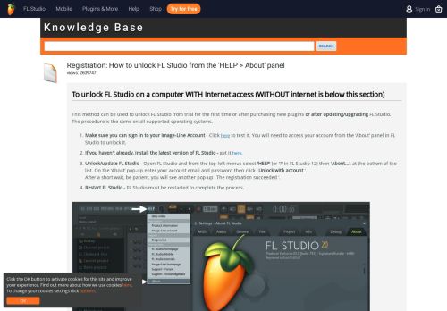 
                            5. Registration: How to unlock FL Studio from the 'HELP ... - Image-Line