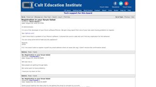 
                            11. Registration in your forum failed - Cult Education Forum