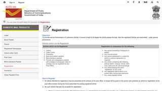 
                            5. Registration - India Post
