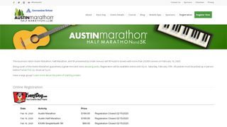
                            4. Registration Info - Austin Marathon