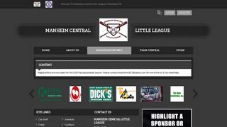 
                            6. Registration Info - Manheim Central Little League