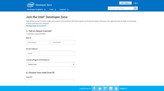 
                            2. Registration | Intel® Developer Zone