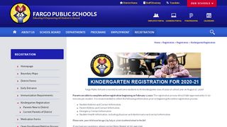 
                            3. Registration / Kindergarten Registration - Fargo Public Schools