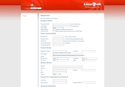 
                            11. Registration - Lion air