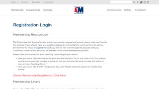 
                            13. Registration Login | Mississippi Golf Association