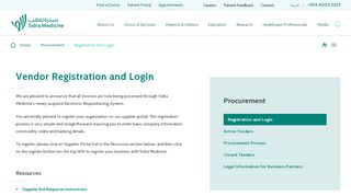 
                            4. Registration & Login | Procurement - Sidra Medicine