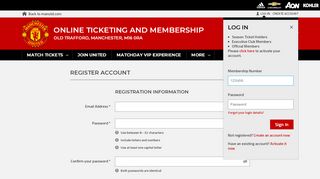 
                            6. Registration - Manchester United Ticketing
