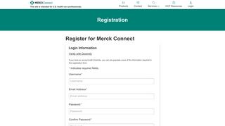 
                            3. Registration - Merck Connect
