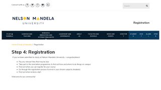 
                            9. Registration - Nelson Mandela University