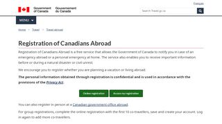 
                            8. Registration of Canadians Abroad - Travel.gc.ca