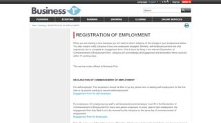 
                            8. REGISTRATION OF EMPLOYMENT - Business First