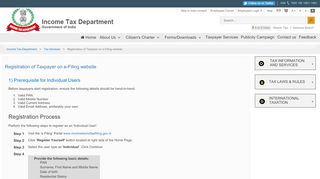 
                            4. Registration of Taxpayer on e-Filing website - Income Tax Department