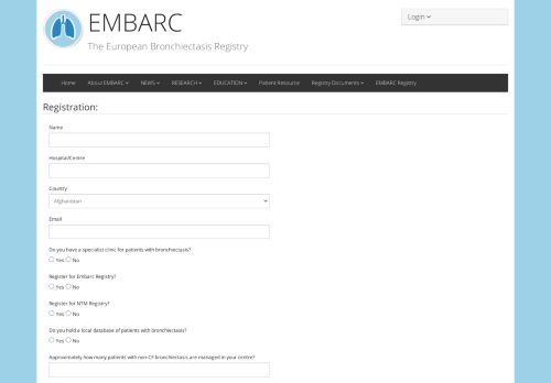 
                            7. registration page - EMBARC