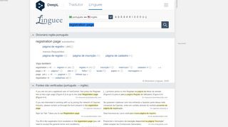 
                            12. registration page - Tradução em português – Linguee