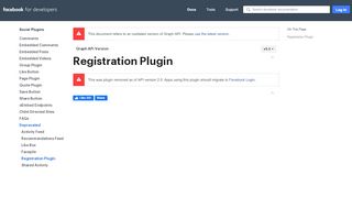 
                            2. Registration Plugin - Social Plugins - Facebook for Developers