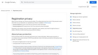 
                            11. Registration privacy - Google Domains Help - Google Support