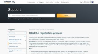 
                            6. Registration process - Amazon Pay