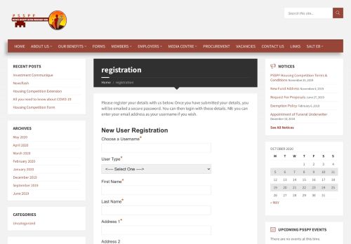 
                            2. registration – PSSPF