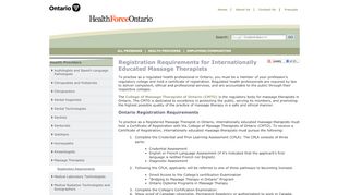 
                            8. Registration Requirements for Internationally ... - HealthForceOntario