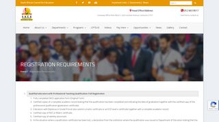 
                            6. Registration Requirements - SACE | South African Council for Educators