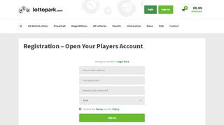 
                            4. Registration - Sign Up and Play Lottery Online - LottoPark