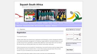 
                            4. Registration | Squash South Africa