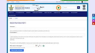 
                            6. Registration Step 1 | Indian Air Force | Government of India