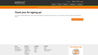 
                            3. Registration Success - by Pidoco